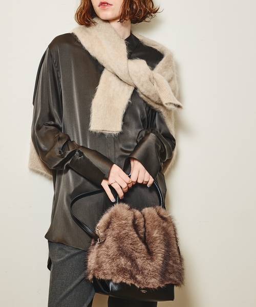 「LOWELL things」 2WAYバッグ フリー ブラウン レディース_画像6