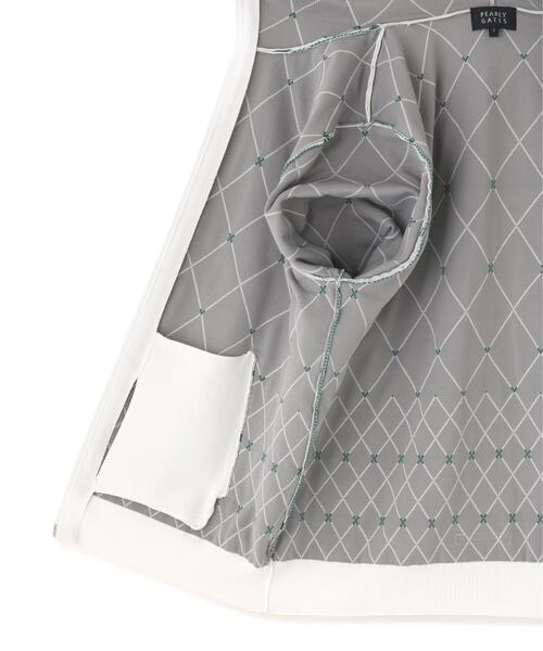 パーカー 「PEARLY GATES」キルト風 袋ＪＱニットパーカー メンズの画像