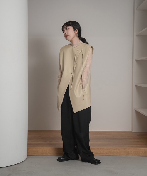 「lawgy」 ベスト FREE ベージュ レディース_画像4