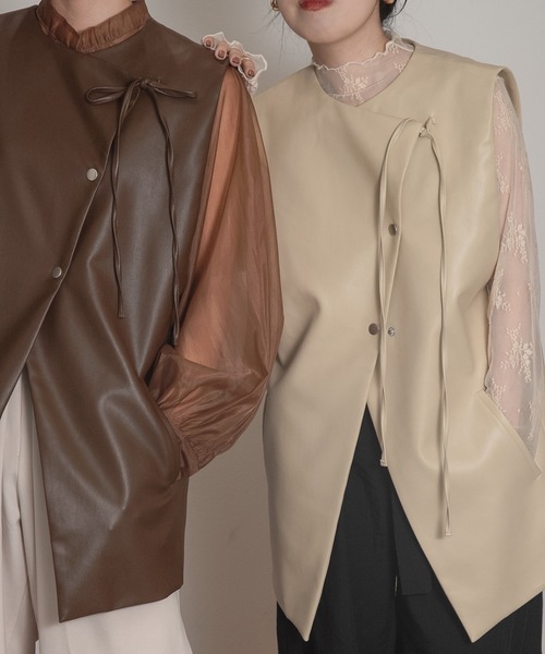 「lawgy」 ベスト FREE ベージュ レディース_画像7