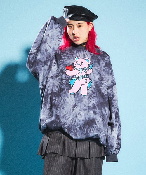 「PUNYUS」 スウェットカットソー 4 スミクロ レディース_画像3