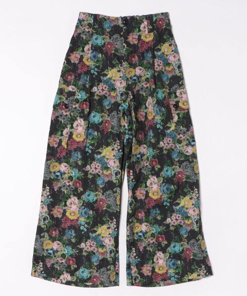 カーゴパンツ コットンリヨセルツイルTRACE　FLORALプリントカーゴパンツ レディースの画像