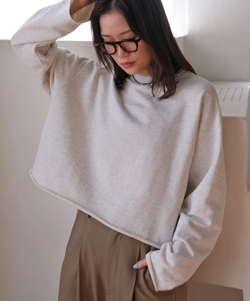 AKTE（アクテ） トレーナー スウェット カットオフスウェットプル 