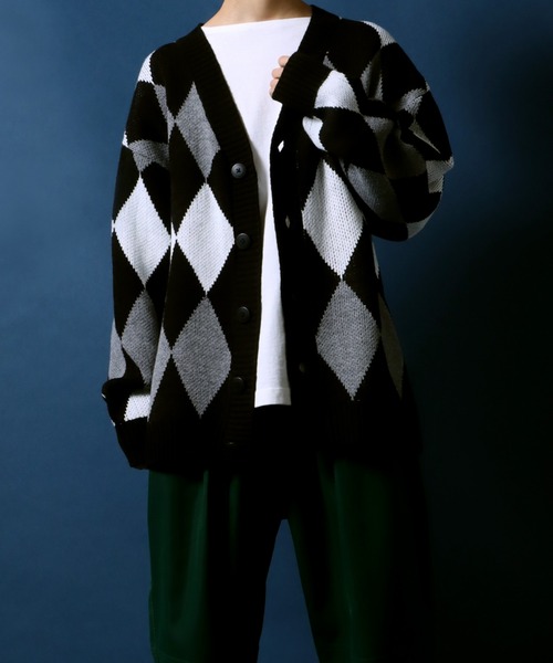 「ANPAS」 「cathy’s closet」ニットカーディガン M ベージュ系その他 メンズの画像9