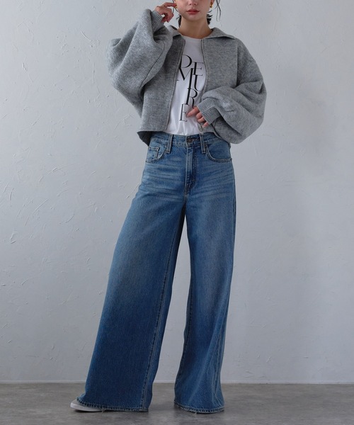 「r.」 ニットボレロ FREE グレイッシュベージュ レディース_画像4