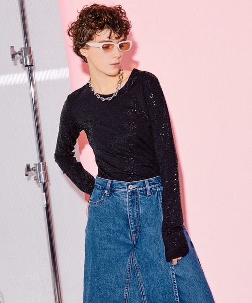 「MAISON SPECIAL」 長袖カットソー FREE グレー レディース_画像4