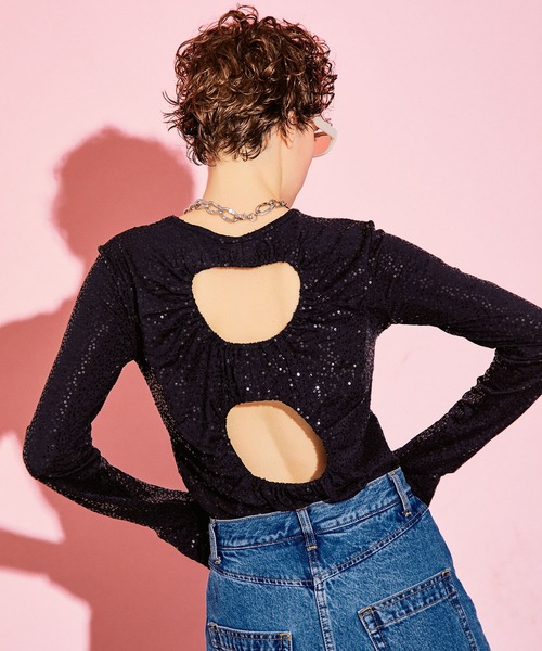 「MAISON SPECIAL」 長袖カットソー FREE グレー レディース_画像5