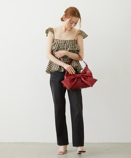MILK  Ribbon ショルダー BAG ミルク リボンショルダーバッグ MILKFED.（ミルクフェド） ショルダーバッグ バッグ RIBBON BAG