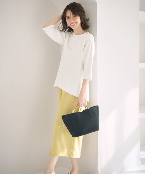 「ANY SIS」 7分袖ニット 2 ホワイト レディース_画像3