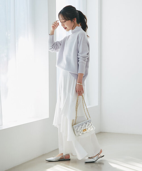 「La boutique BonBon」 スカート 36 ホワイト レディースの画像