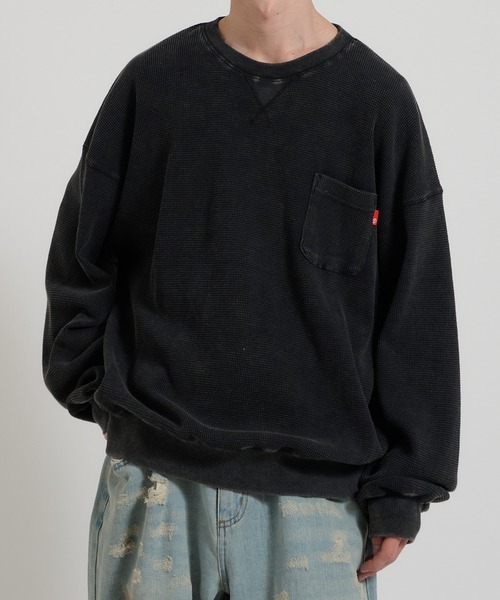 「Perushu」 長袖Tシャツ LARGE ベージュ メンズ_画像9