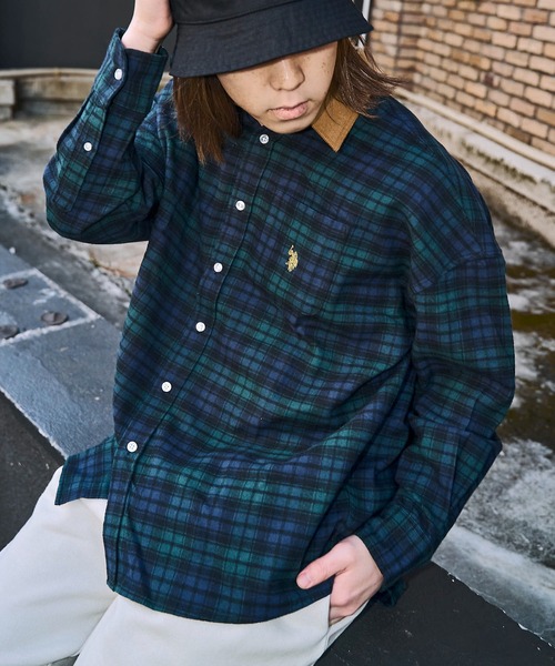 「U.S. POLO ASSN.」 長袖シャツ SMALL イエロー メンズ_画像4