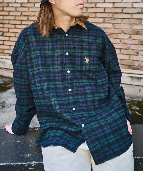 「U.S. POLO ASSN.」 長袖シャツ SMALL イエロー メンズ_画像7