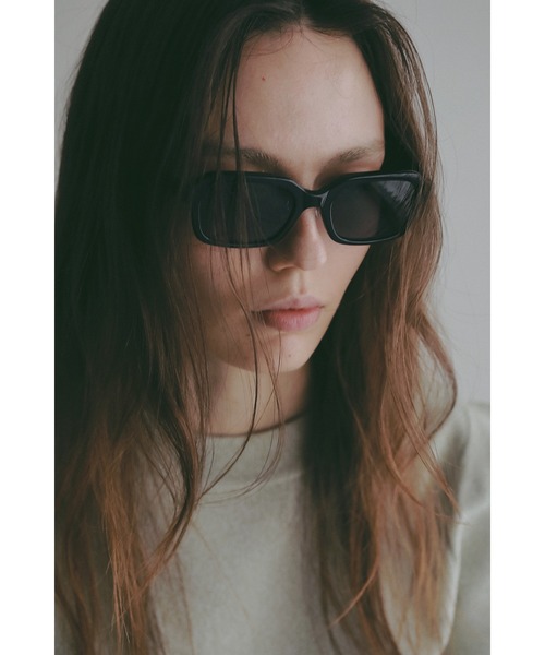aim × MANOF コラボ サングラス美品 ブラック マノフ MANOF（マノフ） サングラス aim×MANOF RECTANGLE SHAPE SUNGLASSES