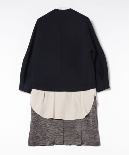 「LANVIN en Bleu」 コンビワンピース 38 ネイビー レディース_1