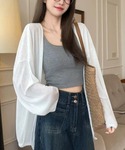 カーディガン uvカット 夏服。軽やかな透け感...の詳細画像4