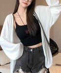 カーディガン uvカット 夏服。軽やかな透け感...の詳細画像5
