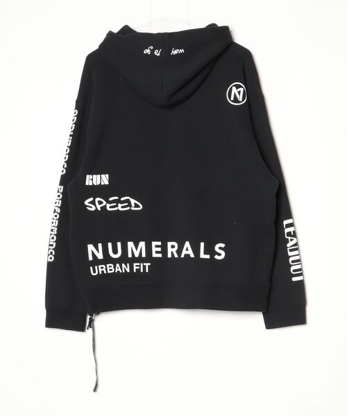 「NUMERALS」 プルオーバーパーカー M ブラック メンズ_画像2