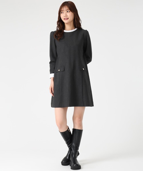 「MISCH MASCH」 長袖ワンピース S ブラック レディース_画像2