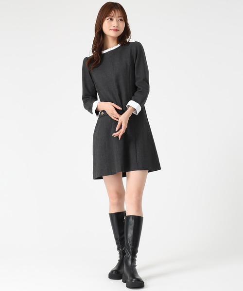 「MISCH MASCH」 長袖ワンピース S ブラック レディース_画像3