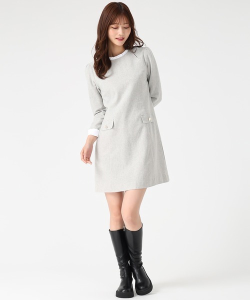 「MISCH MASCH」 長袖ワンピース S ブラック レディース_画像4
