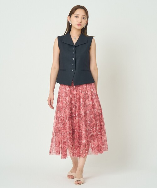ANAYI（アナイ） コート アウター ドライスラブ衿付きジレ