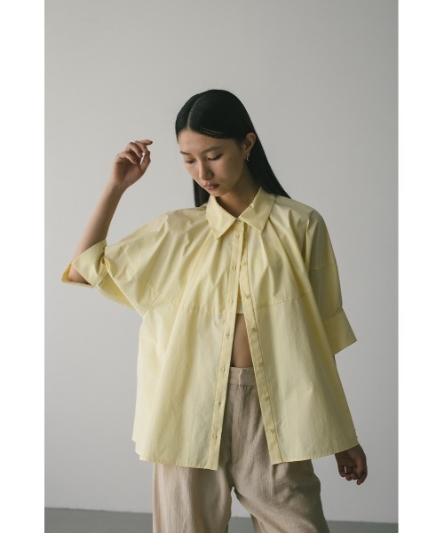 「STYLEMIXER」 半袖シャツ FREE ネイビー レディース_画像4