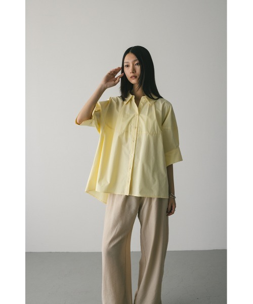 「STYLEMIXER」 半袖シャツ FREE ネイビー レディース_画像5