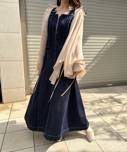 「mellowneon」 キャミソールワンピース MEDIUM ブルー レディース_画像2