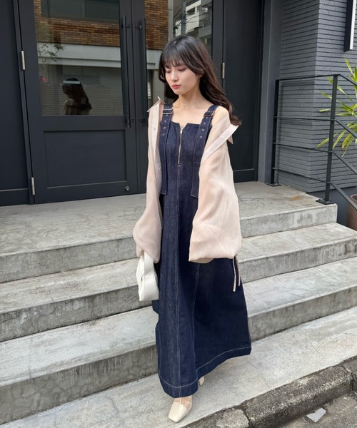 「mellowneon」 キャミソールワンピース MEDIUM ブルー レディース_画像3