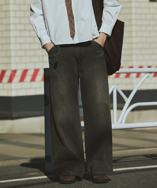 「JOURNAL STANDARD」 デニムパンツ SMALL アイボリー メンズ_画像6