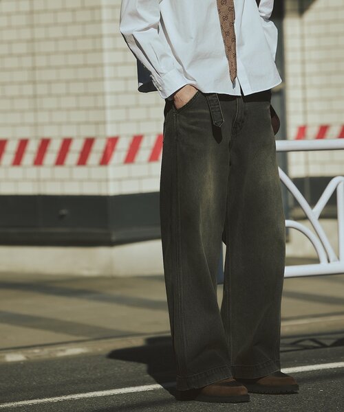「JOURNAL STANDARD」 デニムパンツ SMALL アイボリー メンズ_画像7