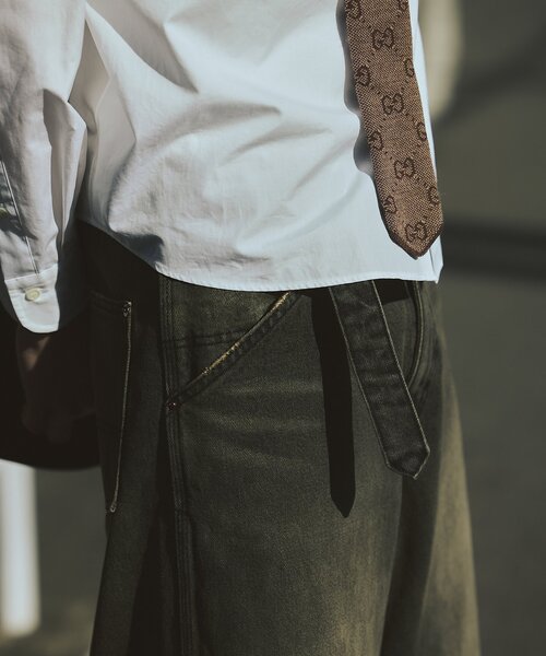 「JOURNAL STANDARD」 デニムパンツ SMALL アイボリー メンズ_画像9