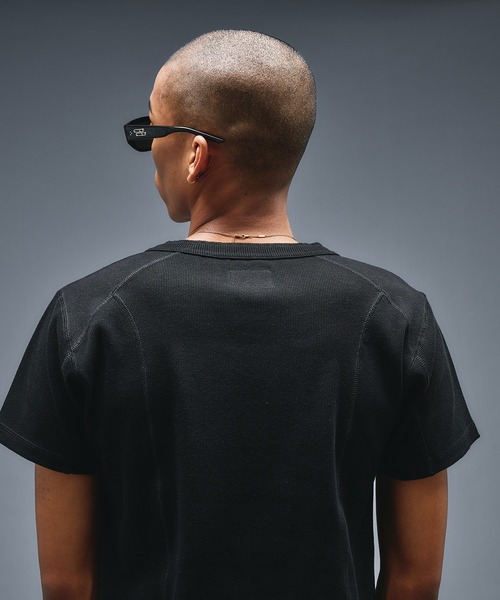 ANDER HUNK ヘンリーネック tシャツ Slim Fit Henry neck Rib T-shirt