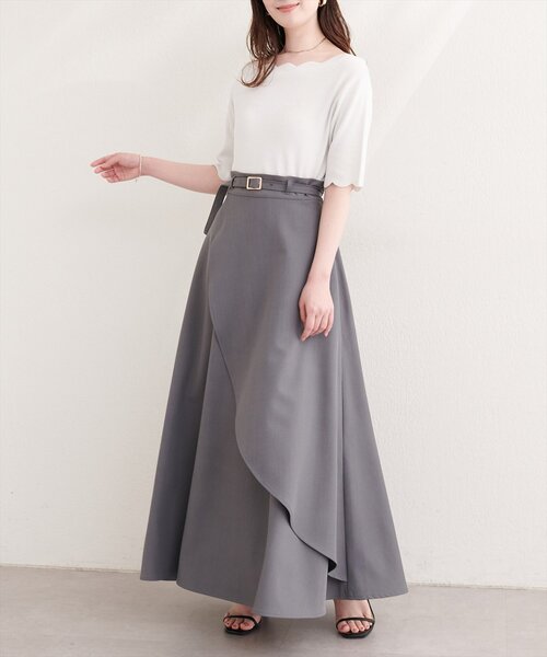 カーディガン スカラップラメ５分袖ニット レディース | natural couture | 07