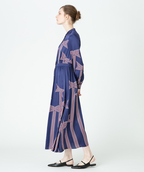 「LOULOU WILLOUGHBY」 長袖ワンピース 1 ネイビー レディース_画像4