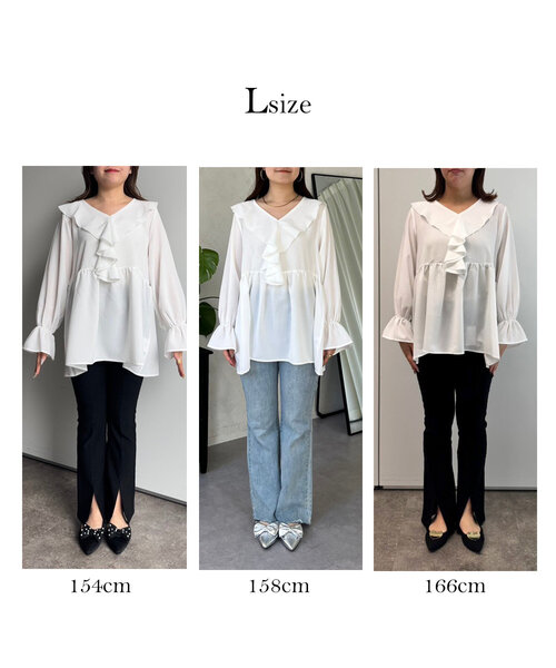 「prose verse」 長袖ブラウス MEDIUM ピンク レディース_画像3