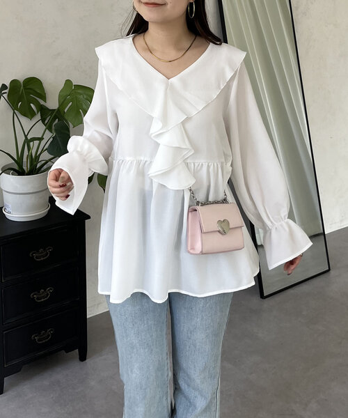 「prose verse」 長袖ブラウス MEDIUM ピンク レディース_画像5
