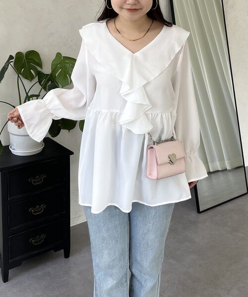 「prose verse」 長袖ブラウス MEDIUM ピンク レディース_画像6