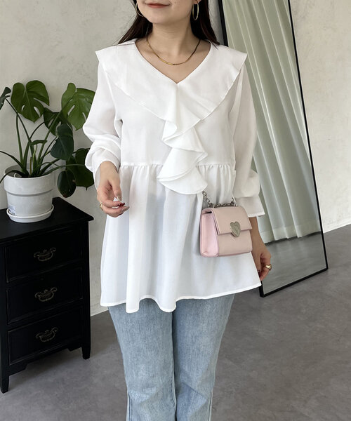 「prose verse」 長袖ブラウス MEDIUM ピンク レディース_画像8