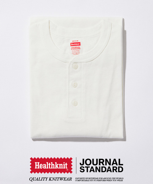 Healthknit（ヘルスニット） tシャツ 別注 ヘンリーネックTシャツ