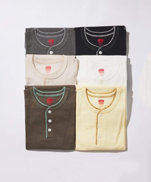 Healthknit（ヘルスニット） ヘンリーネック tシャツ 別注 ヘンリー