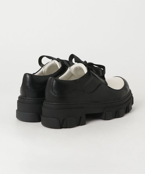 「JEANASIS」 シューズ MEDIUM ブラック×ホワイト レディース_画像2