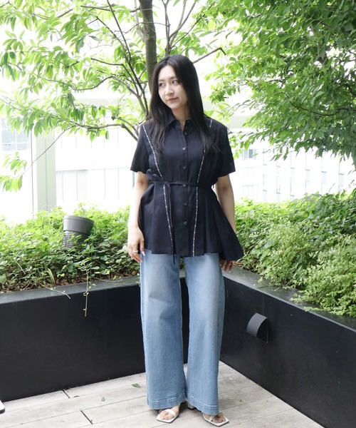 未使用品【UNITED TOKYO】ストラタムシャギーブラウス UNITED TOKYO（ユナイテッドトウキョウ） ブラウス シャツ 夏 半袖