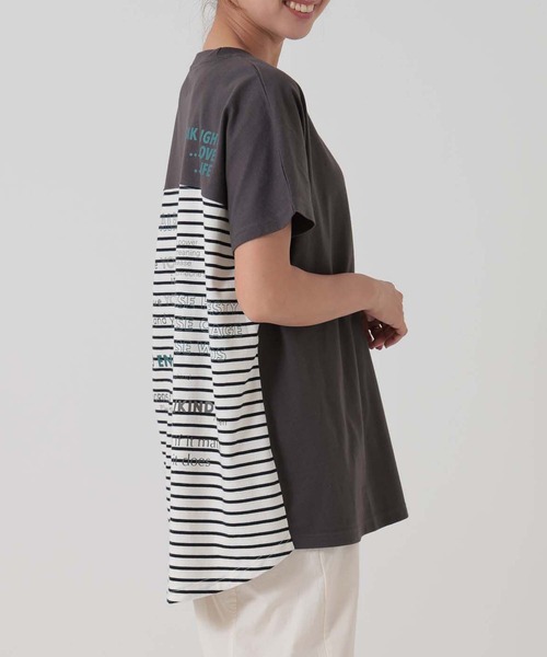 ハートマーケット（HEART MARKET） tシャツ 半袖 アシメフレンチ袖 