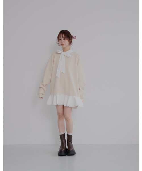 「JUMELLE」 長袖ワンピース FREE ブラック レディース_画像2