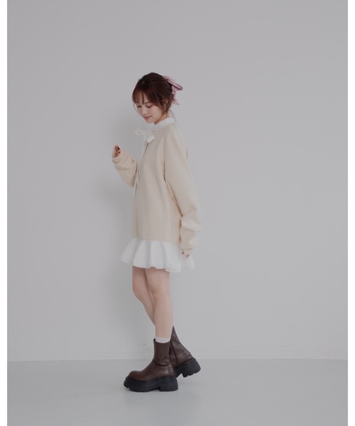 「JUMELLE」 長袖ワンピース FREE ブラック レディース_画像3