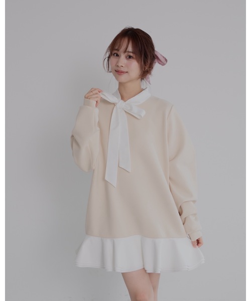 「JUMELLE」 長袖ワンピース FREE ブラック レディース_画像6