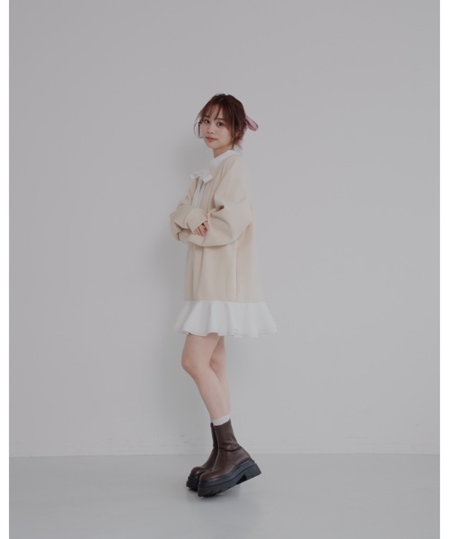 「JUMELLE」 長袖ワンピース FREE ブラック レディース_画像7