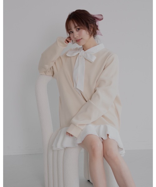 「JUMELLE」 長袖ワンピース FREE ブラック レディース_画像8